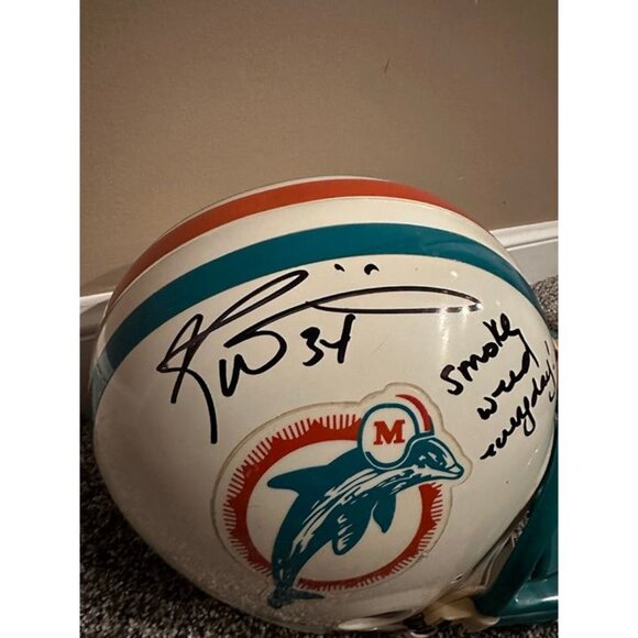 Ricky Williams signed Smoke Weed Everyday autographed Miami Dolphins Helmet BAS - Picture 2 of 6
